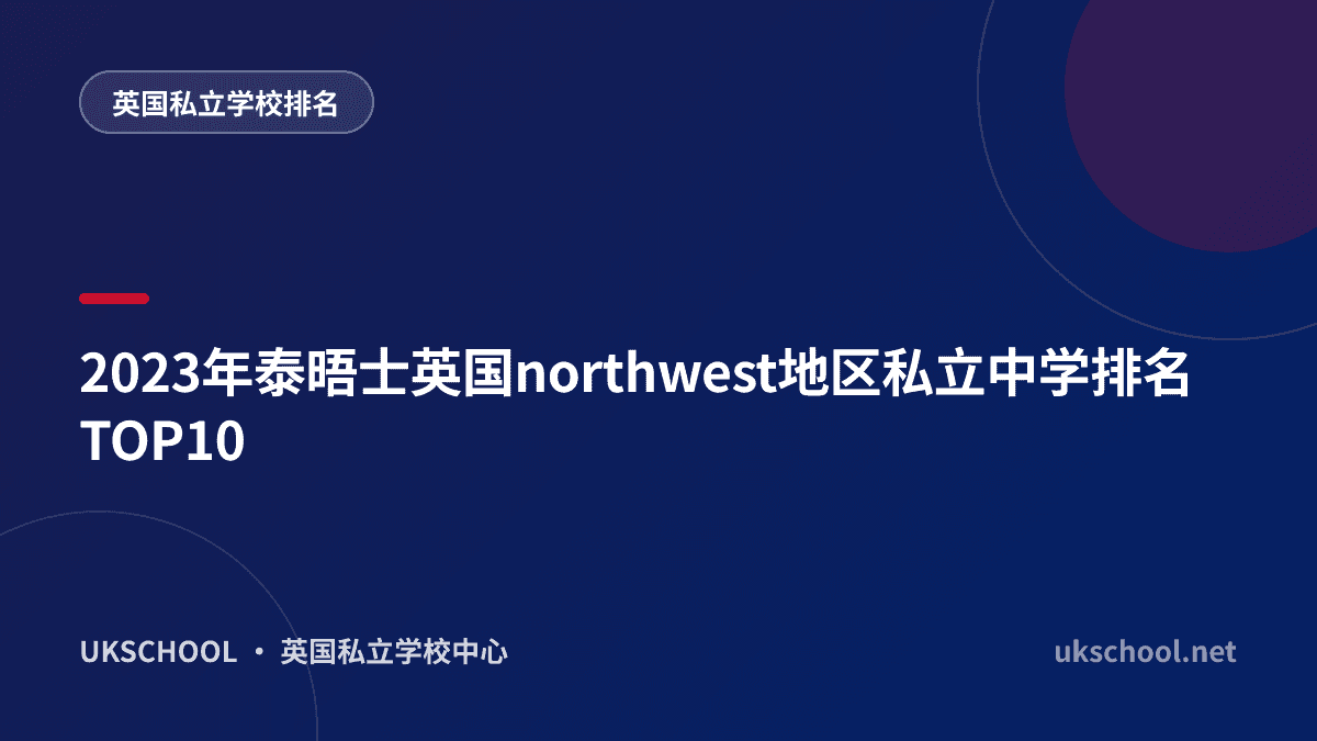 2023年泰晤士英国northwest地区私立中学排名TOP10