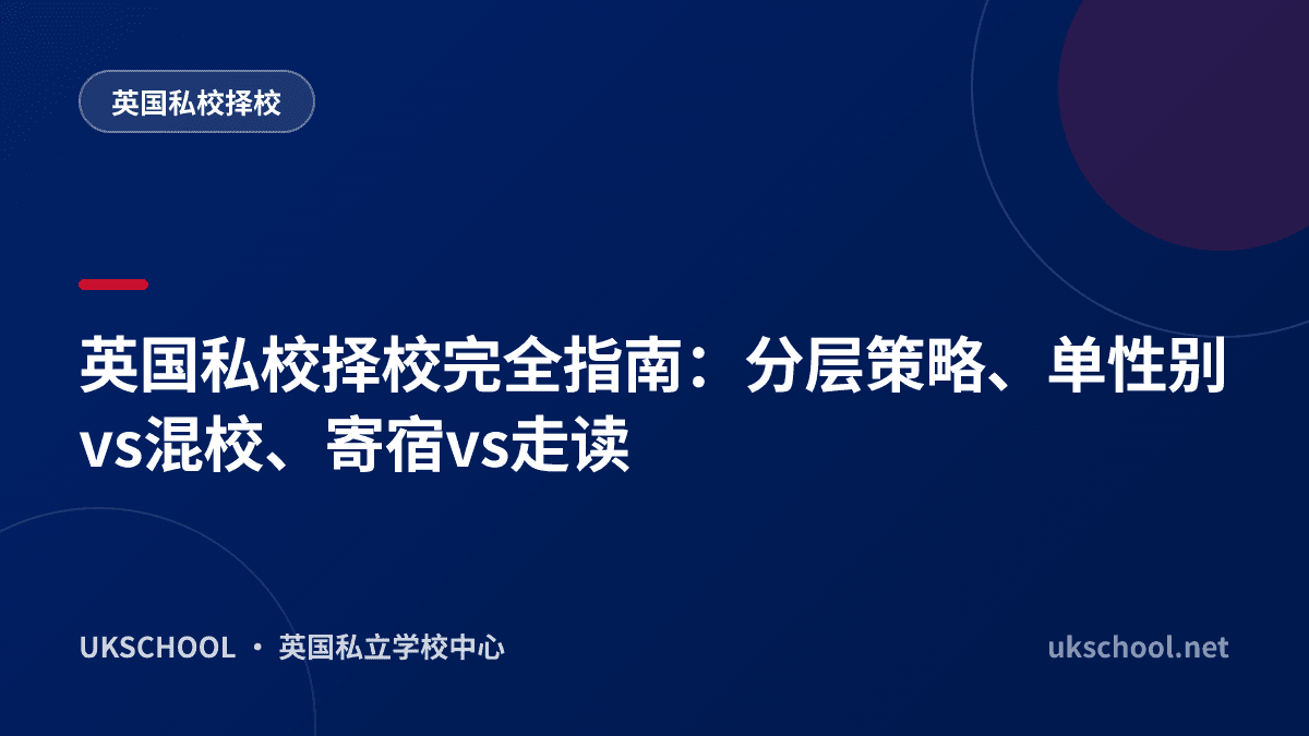 英国私校择校完全指南：分层策略、单性别vs混校、寄宿vs走读