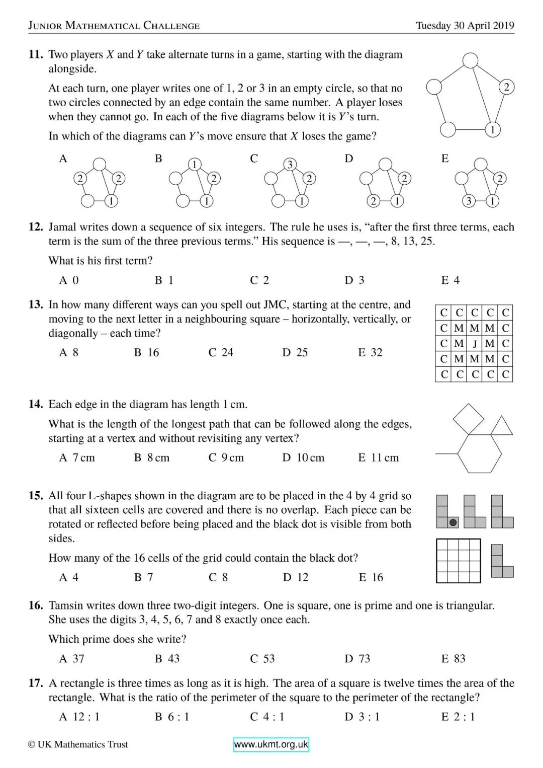 UKMT | 英国青少年数学竞赛全面解析